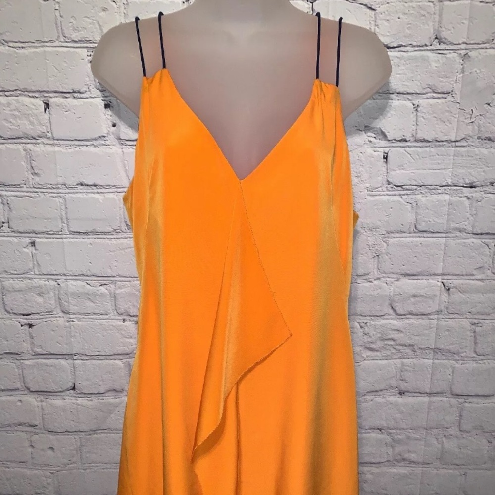 Sachin & Babi Shift Ruffle Dress Size 8 orange